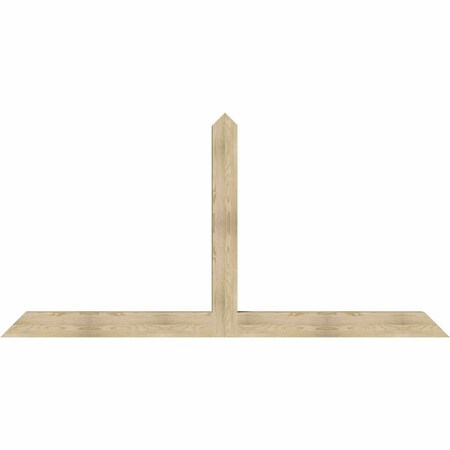 Ekena Millwork Portland Rough Sawn Timber Gable Bracket, Douglas Fir, 108"W x 54"H x 6"D x 6"F, 12/12 Pitch GBW108X54X0606POR00RDF